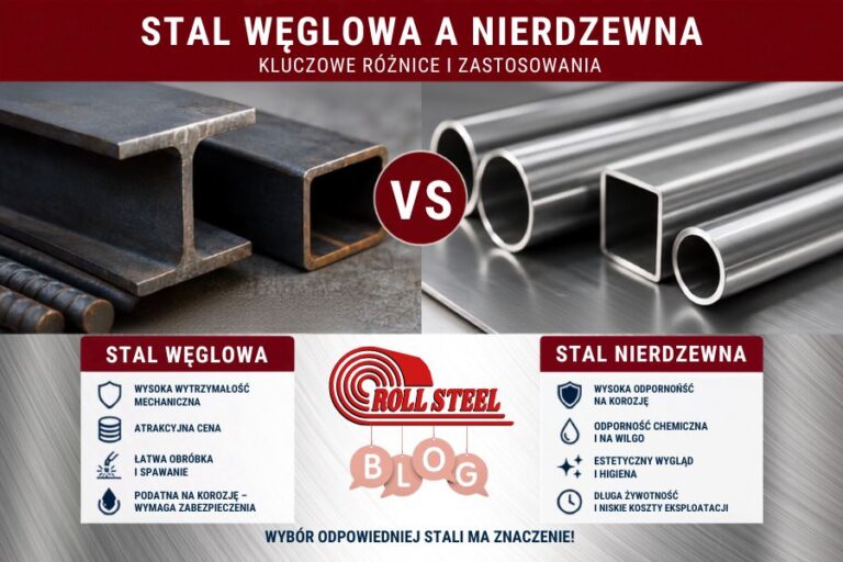 RollSteel - hurtownia stali nierdzewnej | Stal węglowa a nierdzewna – kluczowe różnice i zastosowania Stal węglowa a nierdzewna – kluczowe różnice i zastosowania